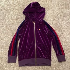 Aviator Nation size 8 purple zip up sweatshirt